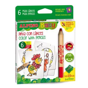 LAPIZ ALPINO BABY LA GRANJA 6 COLORES SURTIDOS