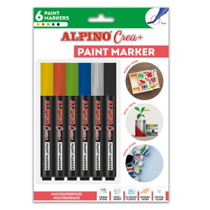 ROTULADOR ALPINO PAINT MARKER 6 COLORES BASICOS