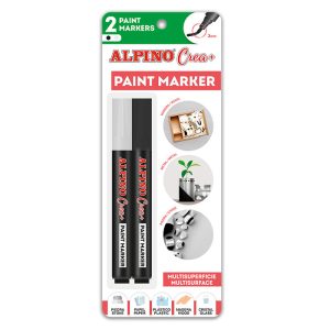 ROTULADOR ALPINO PAINT MARKER BLISTER BLANCO Y NEGRO