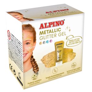 MAQUILLAJE ALPINO GLITTER GEL METALICO ORO