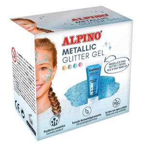 MAQUILLAJE ALPINO GLITTER GEL METALICO AZUL