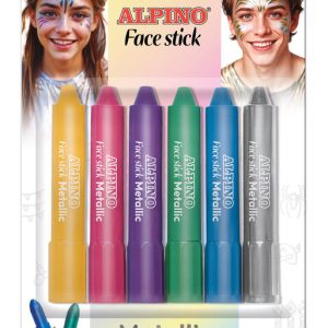 MAQUILLAJE ALPINO 6 FACE STICK 5 GR COLORES METALICOS