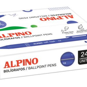 CAJA 24 BOLIGRAFOS ALPINO SOFT TOUCH UNICOLOR AZUL