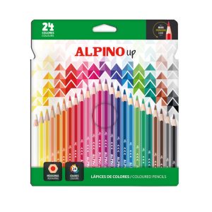LAPICES ALPINO UP 24 COLORES SURTIDOS MINA PREMIUM