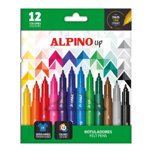 ROTULADORES ALPINO UP PUNTA 1MM 12 COLORES SURTIDOS