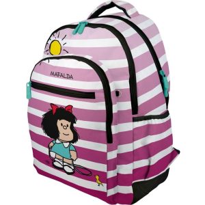 MOCHILA ESCOLAR JUVENIL RUBBER MAFALDA 24 BIRDIE