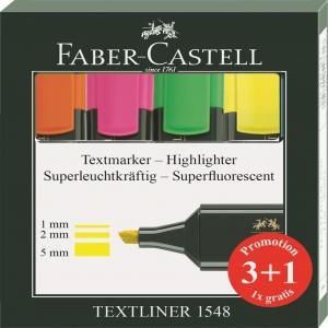 EXPOSITOR 22 ESTUCHE MARCADOR FABER 1548 3+1 COLORES SURTID