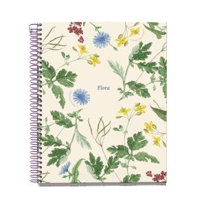 NOTEBOOK4 A5 100 HOJAS LISO MEDITERRANEO BOTANICAL FLORA