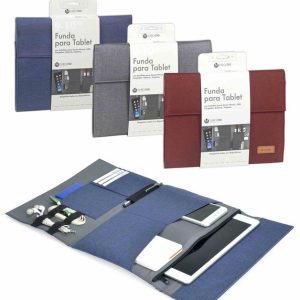 FUNDA TABLET VENTURE 10,1" CON BOLSILLO Y SOLAPA GRIS