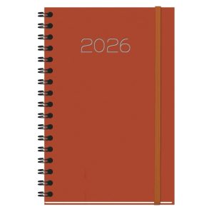 AGENDA ANUAL 2026 SALERNO WIREO TAPA DURA NARANJA SV