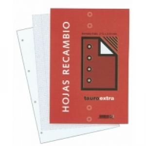 RECAMBIO FOLIO LISO 80H 4 TALADROS SIN MARGEN