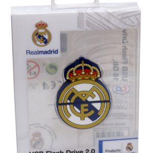 PENDRIVE RUBBER 16GB ESCUDO REAL MADRID