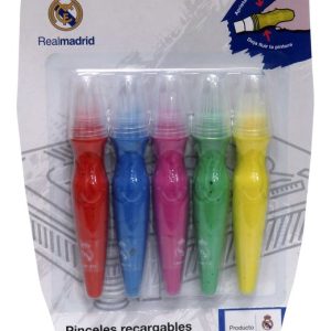 TEMPERAS DE PURPURINA EN PINCEL REAL MADRID 5 UDS