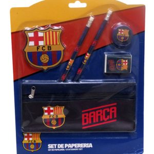 SET DE PAPELERIA CON PORTATODO FC BARCELONA