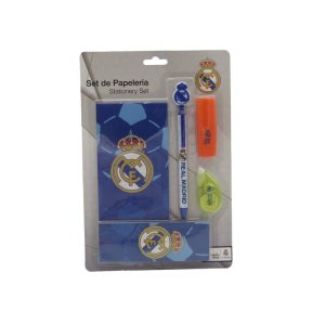 SET DE PAPELERIA CON BLOC DE NOTAS REAL MADRID