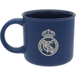 TAZA JUMBO AZUL GRABADA EN CAJA REAL MADRID