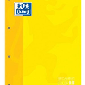 RECAMBIO A4 4 TALADROS 80H CUADRO 5MM OXFORD AMARILLO