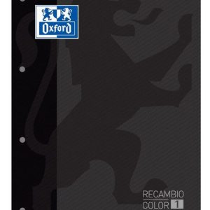 RECAMBIO A4 4 TALADROS 80H CUADRO 5MM OXFORD NEGRO