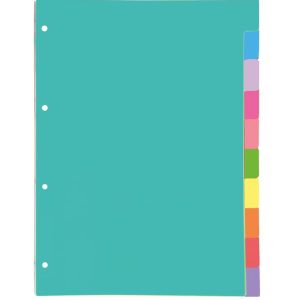 SEPARADORES A4 OXFORD CARTULINA 10 POSICIONES 10 COLORES