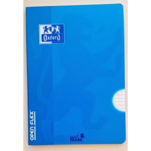 LIBRETA GRAPA TAPA PLASTICO A5+ 48H CUADRO 4MM AZUL TURQUES