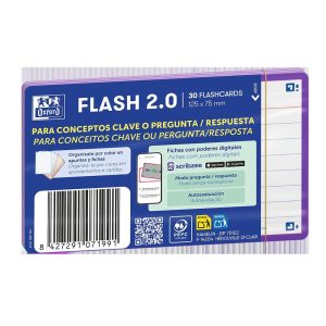 FICHA REVISION FLASHCARD 2,0 A7 RAYADA LILA 30U