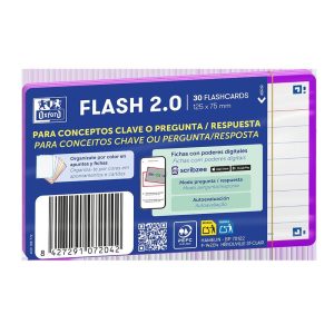 FICHA REVISION FLASHCARD 2,0 A7 RAYADA MORADA 30U