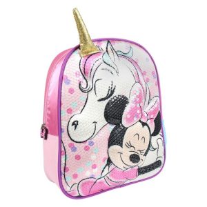 MOCHILA INFANTIL 3D MINNIE UNICORNIO LENTEJUELAS