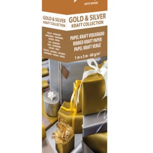 EXPOSITOR 25 ROLLOS PAPEL KRAFT 3M ORO