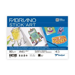 PAPEL DIBUJO SOBRE A4 STICK ART ADHESIVO