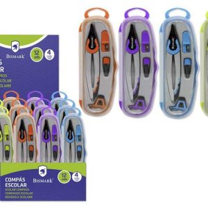 COMPAS FOSFORITO 4 COLORES BISMARK FLUORESCENTE