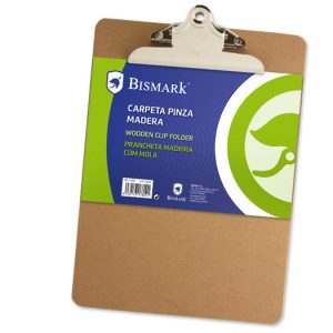 CARPETA MADERA A5 CON PINZA BISMARK