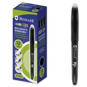 BOLIGRAFO BORRABLE CAPUCHON BISMARK NEGRO 0,7MMM