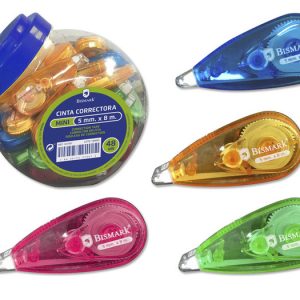 CORRECTOR CINTA MINI BISMARK 8 METROS BOTE 48 UNIDADES