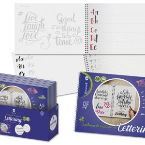 CUADERNO ESPIRAL DE LETTERING A4 32H 120G 21X297