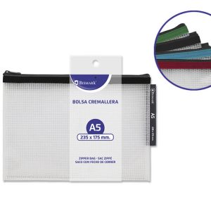 SOBRE PORTADOCUMENTOS EVA ZIPPER A5 CON CREMALLERA