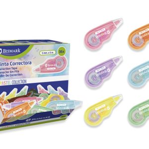 EXPOSITOR 48 CINTAS CORRECTORA MINI BISMARK PASTEL 5 METROS
