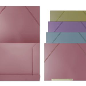 CARPETA A4 GOMAS Y SOLAPAS PP COLORES SURTIDOS PASTEL