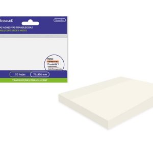 NOTAS ADHESIVAS TRANSLUCIDAS REMOVIBLES 76X126MM