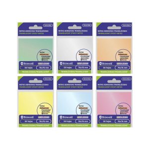 TACO NOTAS ADHESIVAS BISMARK TRANSLUCIDAS METALLIC 76X76