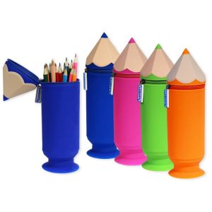 PORTATODO SILICONA FORMA DE LAPIZ SURTIDOS