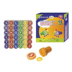 PACK 26 SELLOS -10 NUMEROS+26 LETRAS