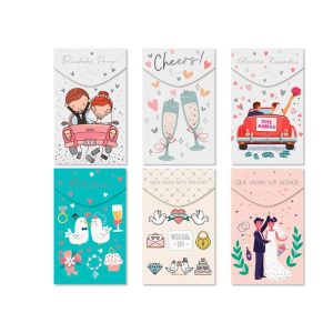 TARJETA-SOBRE DINERO BODAS C/ SOBRE COLOR