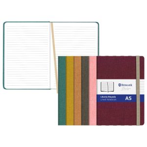 LIBRETA A5 TAPA COTTON C/ GOMA