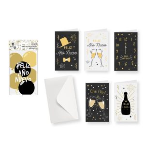 EXPOSITOR 24 PACK 6 TARJETAS A?O NUEVO C/SOBRE