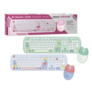 SET TECLADO + RATON BLUETOOTH TECLAS REDONDAS