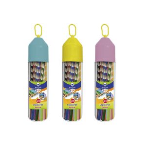 SET 24 LAPICES DE COLORES EN BOTE COLGANTE