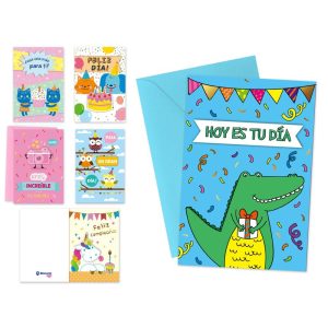 TARJETA FELICITACION CUMPLEA?OS INFANTIL C/ SOBRE