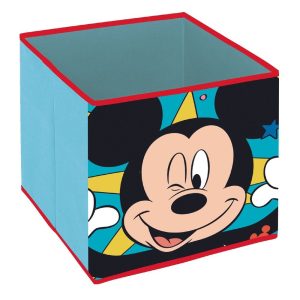 CAJA PLEGABLE DE TELA ALMACENAJE MICKEY 31X31X31CM
