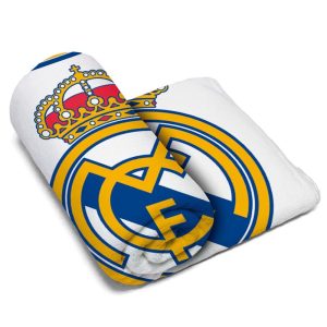 MANTA CORALINA REAL MADRID ESCUDO 150X95 200GSM