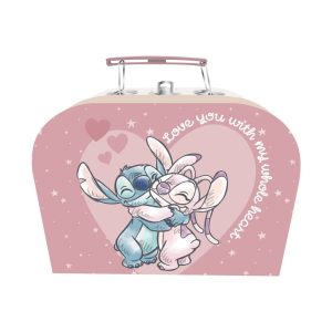CAJITA MALETIN ALMACENAJE STITCH ROSA 19X14X7CM